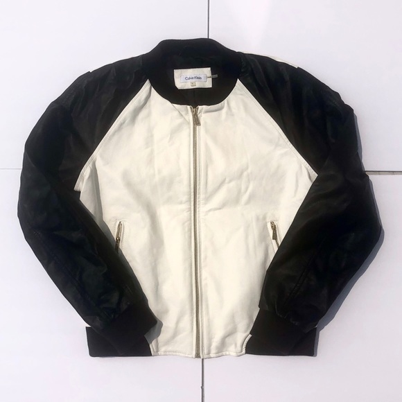 CALVIN KLIEN LEATHER JACKET - Picture 1 of 3